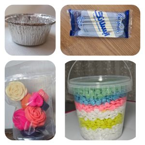 آیتم شماره 2(وکس سطلی.فانتزی ۵۰۰ گرمی.کاردک.کاسه)