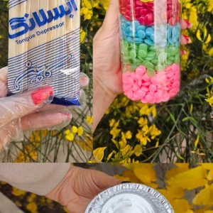 آیتم شماره ۷(وکس ترکیبی ۴۵۰ گرمی.کاردک.کاسه فویلی)